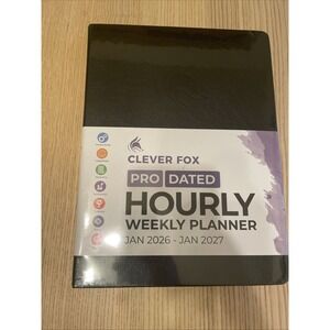 Clever Fox Pro Dated Hourly Weekly Planner Jan 2026 -Jan 2027